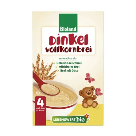 Kaszka Orkiszowa Pełnoziarnista Bezmleczna Bio 225 g - Lebenswert od Holle - Przecena Krótka Data Minimalnej Trwałości