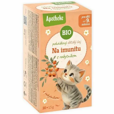 Herbatka Dla Dzieci Dzika Róża, Mięta Pieprzowa, Rumianek Bio 30 g (20x1,5 g) - Apotheke