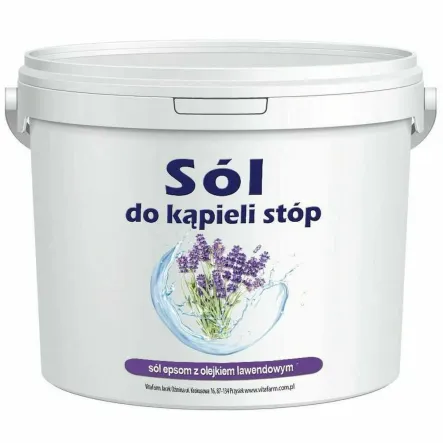 Sól Epsom do Kąpieli Stóp z Naturalnym Olejkiem Lawendowym 2,8 kg - Vitafarm