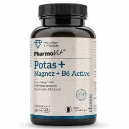 Potas + Magnez + B6 Active 120 Kapsułek - Pharmovit