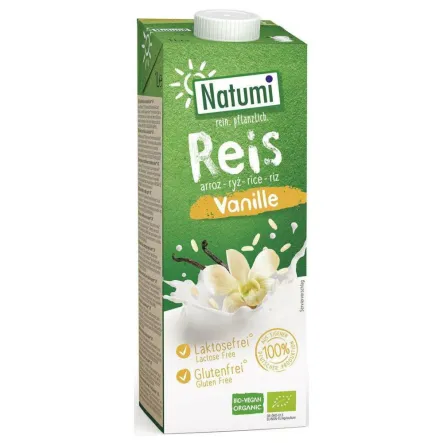Napój Ryżowy o Smaku Waniliowym Bez Dodatku Cukru Bio UHT 1 l - Natumi