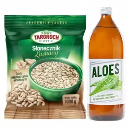 Słonecznik Łuskany 1 kg - Targroch  + Sok z Aloesu 1 l - Farma Card