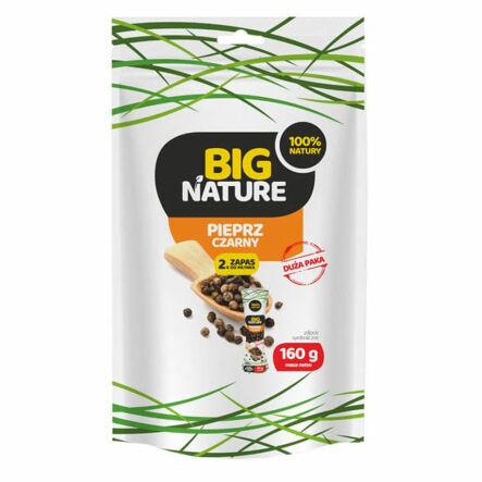 Zapas Pieprz Czarny Ziarno 160 g - Big Nature
