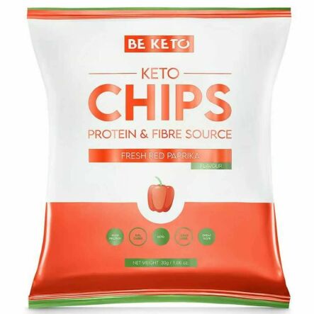 Keto Chipsy Świeża Czerwona Papryka 30 g - Beketo