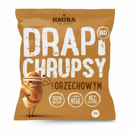 Chrupki Kukurydziane o Smaku Orzechowym Bio 50 g - Drapi Chrupsy
