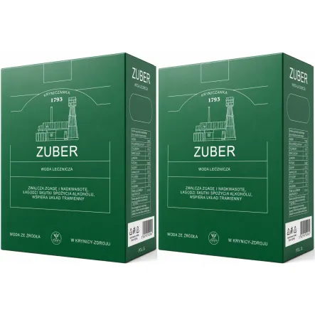 2 x Zuber - Karton 3 l - Woda Lecznicza - Kryniczanka