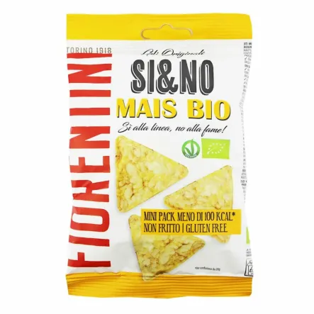 Chrupki Kukurydziane Piramidki z Solą Morską Bezglutenowe Bio 100 g - Fiorentini