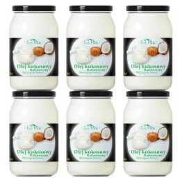 6 x Olej Kokosowy Rafinowany Bezzapachowy 900 ml - EOOVITA