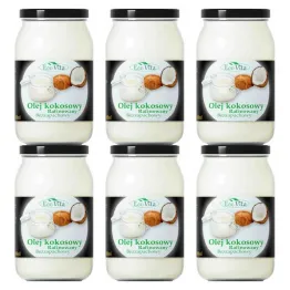 6 x Olej Kokosowy Rafinowany Bezzapachowy 900 ml - EOOVITA