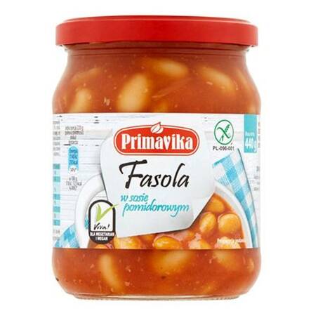Fasola w Sosie Pomidorowym 440 g - Primavika