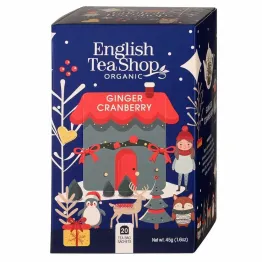 Herbata Xmas Ginger Cranberry BIO 20 Saszetek z Dedykacją - English Tea Shop