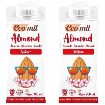 2 x Napój Migdałowy Bez Dodatku Cukru Bio 200 ml - Ecomil