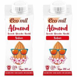 2 x Napój Migdałowy Bez Dodatku Cukru Bio 200 ml - Ecomil
