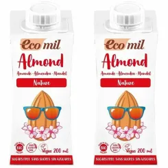 2 x Napój Migdałowy Bez Dodatku Cukru Bio 200 ml - Ecomil
