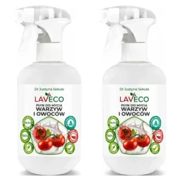 2 x Naturalny Płyn do Mycia Warzyw i Owoców 0,5 l - Laveco