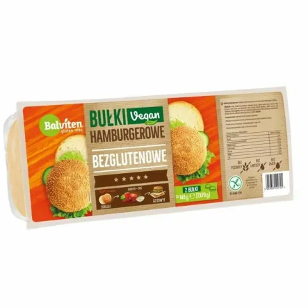 Bułki Hamburgerowe Bezglutenowe 140 g (2x 70 g) - Balviten