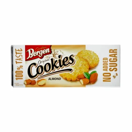 Ciasteczka Almond  Bez Dodatku Cukru z Migdałami 145 g Bergen