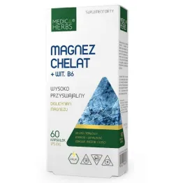 Magnez Chelat + Witamina B6 60 Kapsułek - Medica Herbs