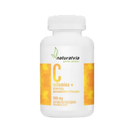 Witamina C + Dzika Róża + Bioflawonoidy Cytrusowe 120 tabletek Naturalvia 