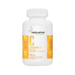 Witamina C + Dzika Róża + Bioflawonoidy Cytrusowe 120 tabletek Naturalvia