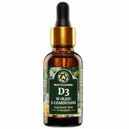 Witamina D3 w Oleju z Czarnuszki Krople 30 ml - Herbal Monasterium
