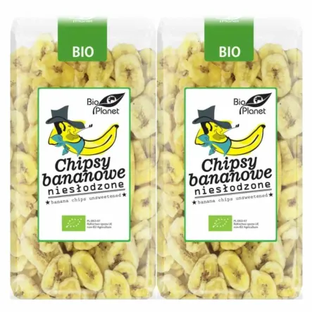 2 x Chipsy Bananowe Niesłodzone Bio 350 G - Bio Planet