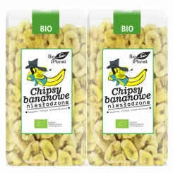 2 x Chipsy Bananowe Niesłodzone Bio 350 g - Bio Planet