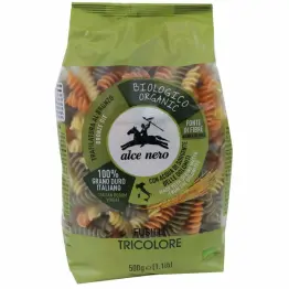Makaron Fusilli Trójkolorowy Bio 500 g - Alce Nero