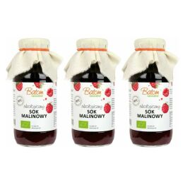 3 x Sok Malinowy Bio 330 ml - Batom
