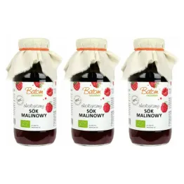 3 x Sok Malinowy Bio 330 ml - Batom