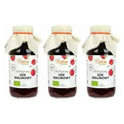 3 x Sok Malinowy Bio 330 ml - Batom