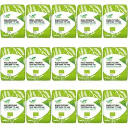 15 x Mąka Pszenna Tortowa Typ 480 Bio 1 kg - Bio Planet - wszechstronna, tortowa, do pierogów i klusek, chleba i bułek, ciast i pizzy