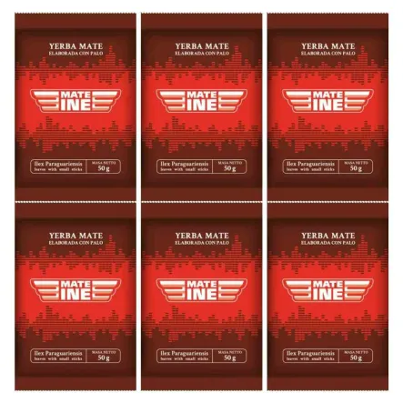 6 x Yerba Mate MATEINE Guarana 50 g