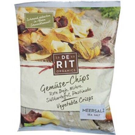 Chipsy Warzywne Z Solą Morską Bio 75 g  De Rit