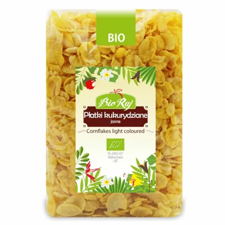 Płatki Kukurydziane Jasne Bio 200 g - Bio Raj - Przecena Krótka Data Minimalnej Trwałości