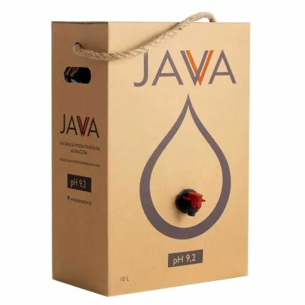 Naturalna Woda Mineralna Alkaliczna Niegazowana z Uchwytem 10 l - Java - Przecena Krótka Data Minimalnej Trwałości