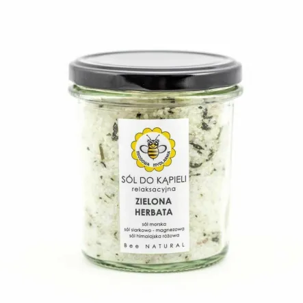 Sól do Kąpieli Relaksacyjna ZIELONA HERBATA 350 g - Miodowa Mydlarnia (data: 28.02.2025)