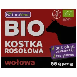 Kostka Rosołowa o Smaku Wołowym Bezglutenowa Bio 66 g (6x 11 g) - NaturAvena