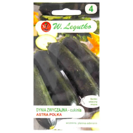 Dynia Zwyczajna - Cukinia Astra Polka Nasiona 3 g - Legutko