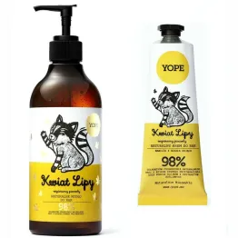 Mydło do Rąk Kwiat Lipy 500 ml - Yope + Krem do Rąk Kwiat Lipy  50 ml - Yope