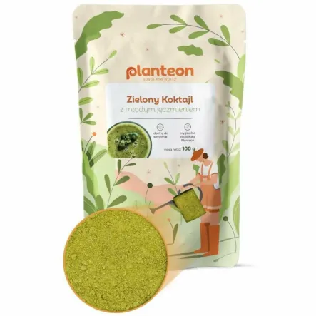 Zielony Koktajl z Młodym Jęczmieniem 100 g - Planteon