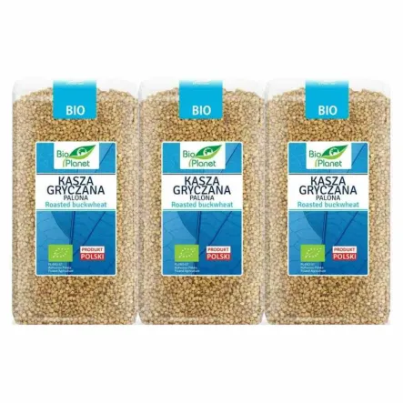 3 x Kasza Gryczana Palona Bio 500 g - Bio Planet