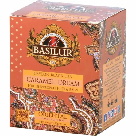 Herbata Czarna z Dodatkami CARAMEL DREAM 10 Saszetek (10x 2 g) - Basilur