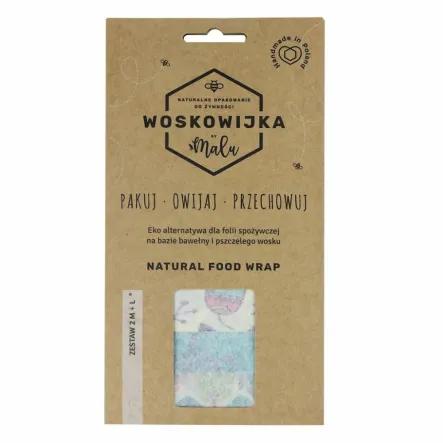 Woskowijki Zestaw Rozmiar M 2 sztuki + L 1 sztuka - MALU - Wyprzedaż