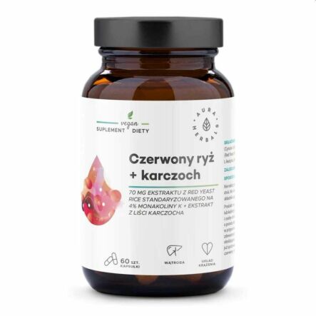 Czerwony Ryż+ Karczoch 60 Kapsułek - Aura Herbals