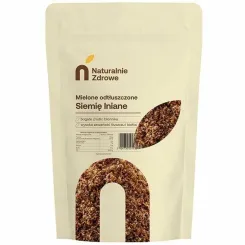 Siemię Lniane Brązowe Mielone Odtłuszczone 1 kg - Naturalnie Zdrowe (data: 07.03.2026)