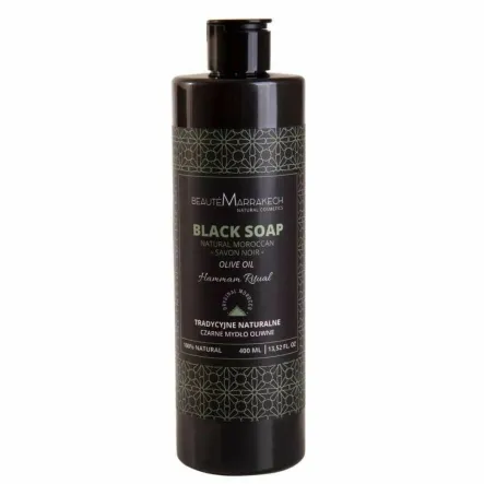 Mydło Czarne Marokańskie Savon Noir Oliwne 400 ml - Beaute Marrakech