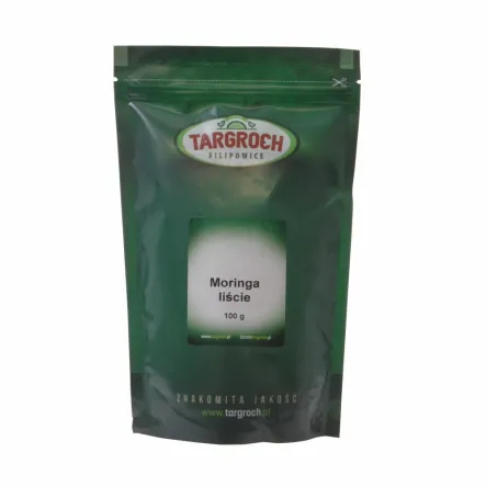 Moringa Liść 100 g - Targroch - Przecena Krótka Data Minimalnej Trwałości