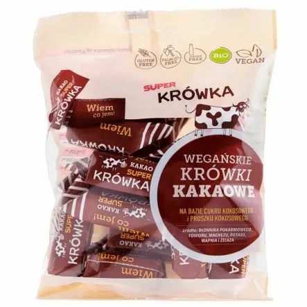 Krówki Bezmleczne o Smaku Kakao Bio 150 g - Super Krówka