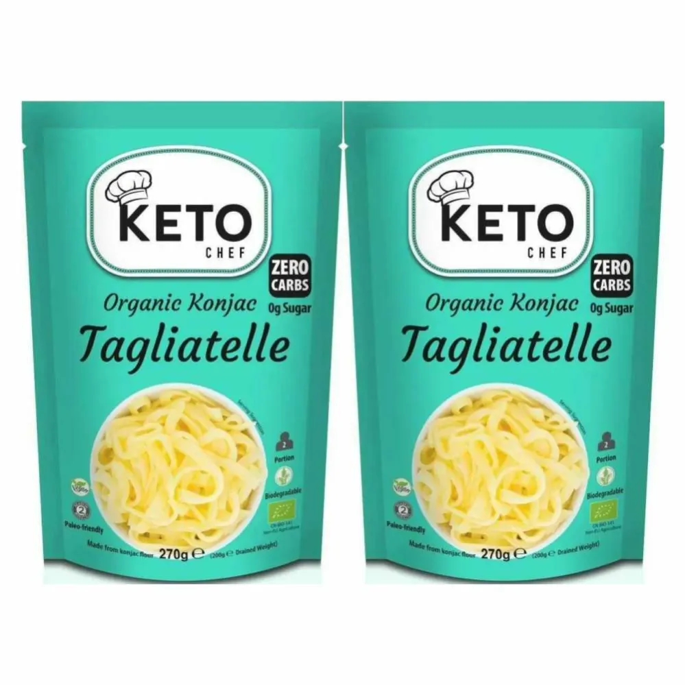 2 x  Makaron Keto (Konjac Typu Noodle Tagliatelle) Bio 270 g (200 g)  - Keto Chef